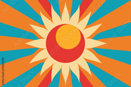 abstract background with sun