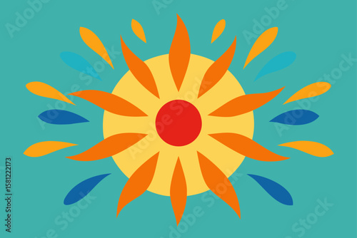 abstract sun vector illustration