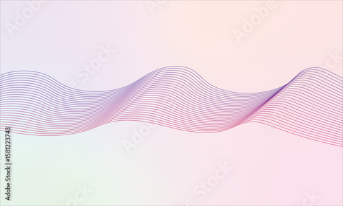 Abstract Wavy Pattern of Dots and Lines on a Gradient Background