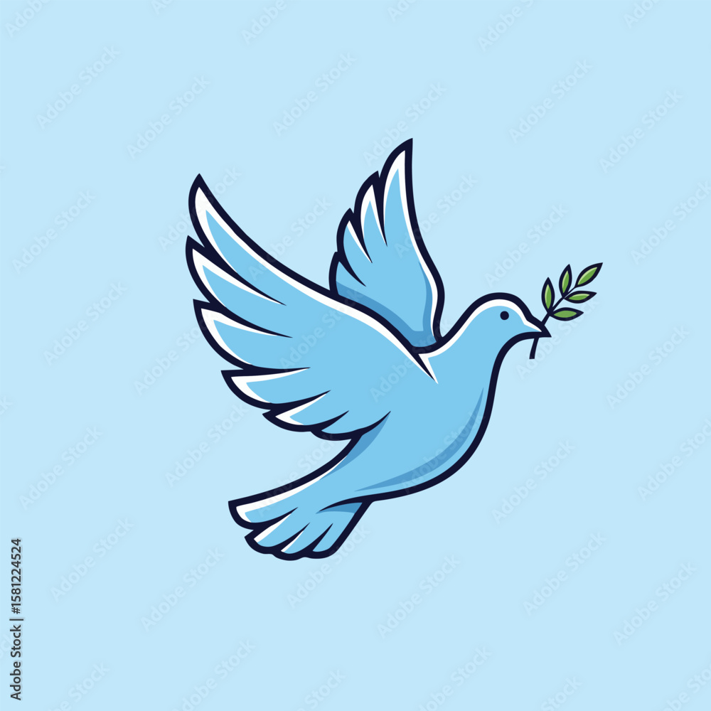 Fototapeta premium logo of a dove vector illustration