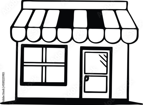 shop window vector illustration