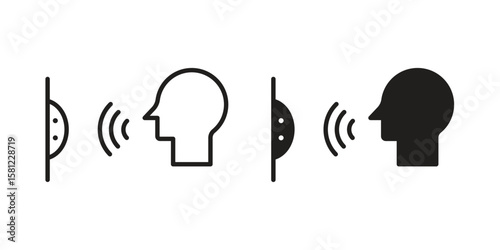 Voice control icon. Sign design vectors pack