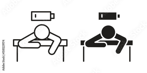 Tired person icon. Sign design vectors pack