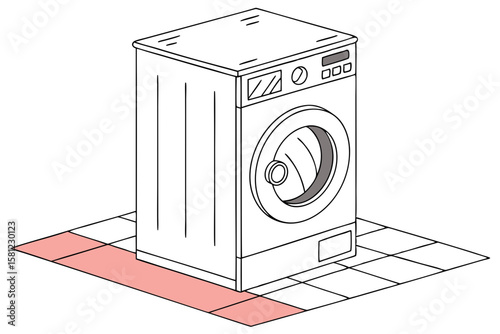 Vector Dryer Icon on White Background for Home Appliance Illustrations