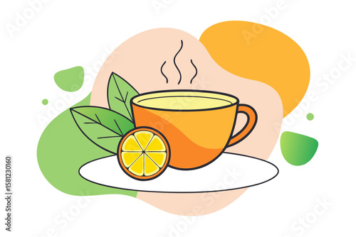 Colorful Fruit Punch with Strawberries and Oranges Vector Beverage Art