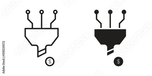 Sales funnel icon. Sign design vectors pack