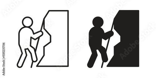 People Climbing icon. Sign design vectors pack