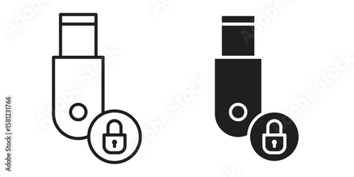 Pendrive security icon. Sign design vectors pack