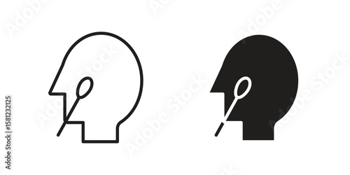 Nasal swab icon. Sign design vectors pack