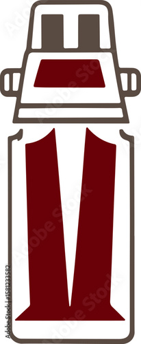 Thermos Bottle Colorful Vector Illustration (Version: 03)