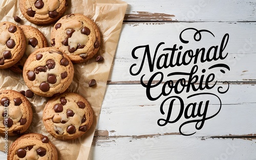 Delicious chocolate chip cookies for national cookie day celebration