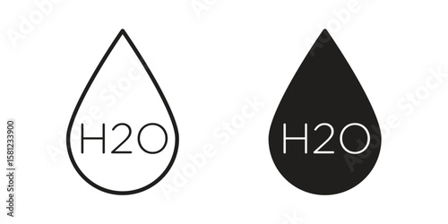 H2o icon. Sign design vectors pack