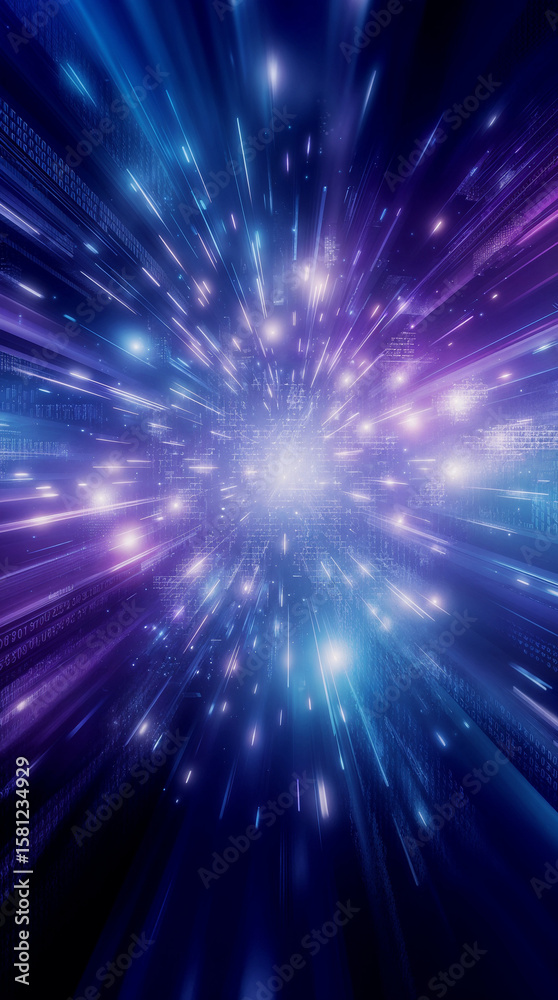 Naklejka premium Abstract futuristic wallpaper with artificial intelligence and technology