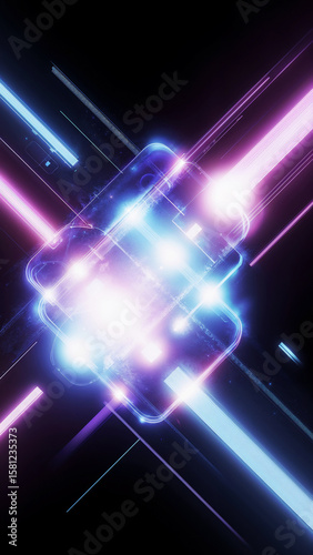 Abstract futuristic wallpaper with artificial intelligence and technology