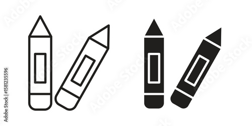 Crayon icon. Sign design vectors pack