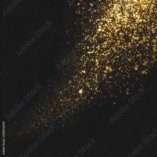 Wallpaper Mural Abstract gold glitter powder, falling luxury dust particles isolated on transparent background --ar 1:1 Torontodigital.ca
