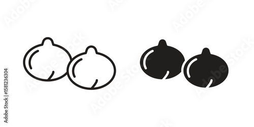 Chickpeas hummus icon. Sign design vectors pack