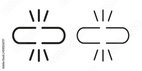 Broken link icon. Sign design vectors pack