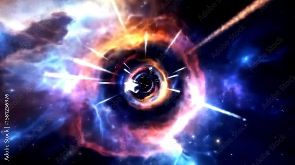 Space-Time Tunnel with Quantum Star Effects