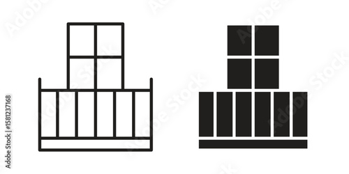 Balcony icon. Sign design vectors pack