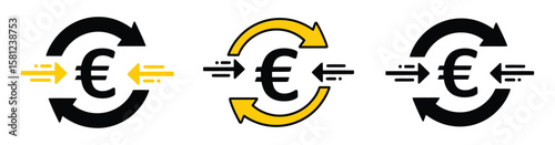 Euro currency exchange rate symbol financial market money transfer business investment economy and trade rate
