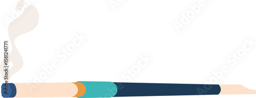Smoking cigarette mouthpiece vector illustration