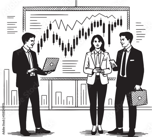 Business professionals analyzing financial charts and data meeting analysis