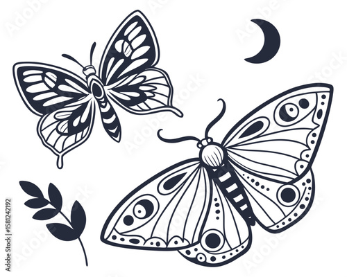 butterfly-and-moth-tattoo-icons