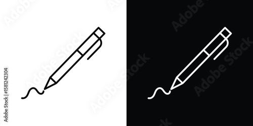 Write icon. Black illustration isolated for graphic and web design.