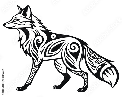 -vector-tattoo-icon-of----a-fox-----.eps