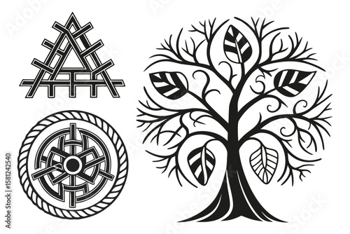 vector-tattoo-icons-of- mythological sign.eps