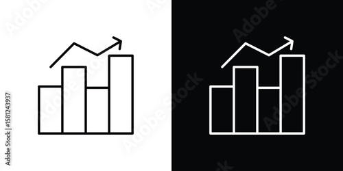 Stagflation icon. Black illustration isolated for graphic and web design.