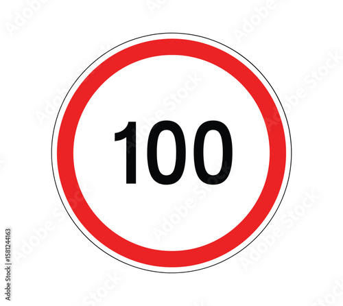 Traffic speed limit sign maximum speed  kilometers per hour regulation road safety driving highway rules zone