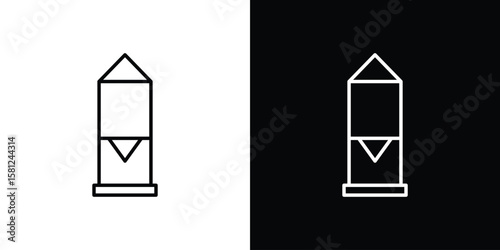Silo icon. Black illustration isolated for graphic and web design.