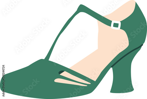 Retro female high heel shoe