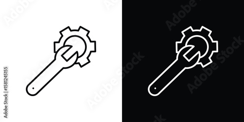 Productivity tools icon. Black illustration isolated for graphic and web design.