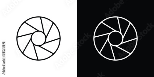 Perpetual motion icon. Black illustration isolated for graphic and web design.
