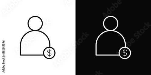 Personal loan icon. Black illustration isolated for graphic and web design.