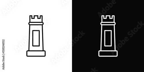 Marketing strategy icon. Black illustration isolated for graphic and web design.