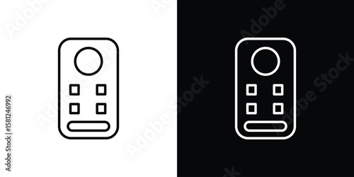 Intercom icon. Black illustration isolated for graphic and web design.