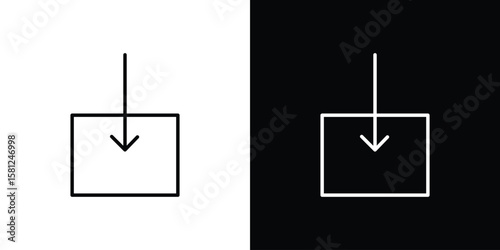 Inside icon. Black illustration isolated for graphic and web design.