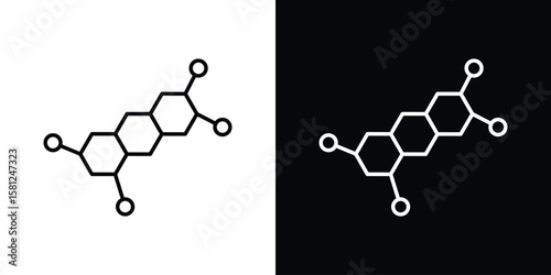 Hormones icon. Black illustration isolated for graphic and web design.