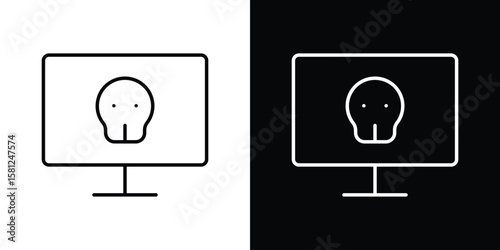 Hacker icon. Black illustration isolated for graphic and web design.
