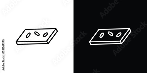 Halva icon. Black illustration isolated for graphic and web design.
