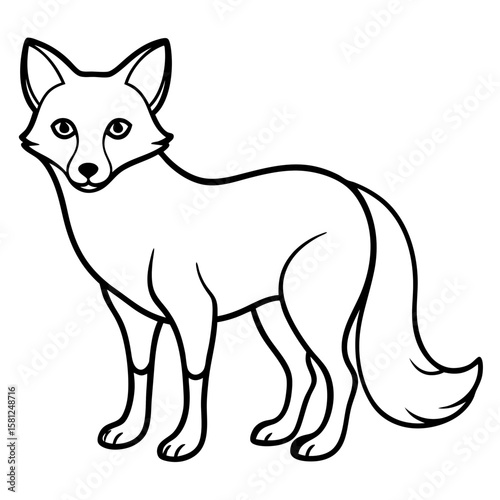 vector illustration of a fox