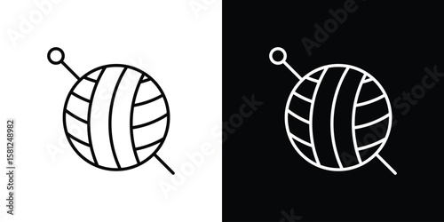Crochet icon. Black illustration isolated for graphic and web design.