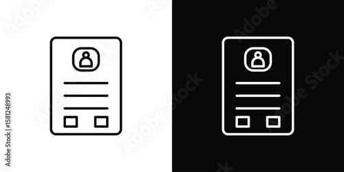 Criminal record icon. Black illustration isolated for graphic and web design.