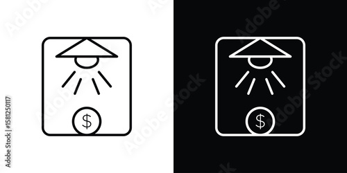 Business incubator icon. Black illustration isolated for graphic and web design.