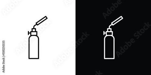 Blowtorch icon. Black illustration isolated for graphic and web design.