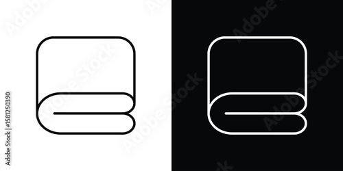 blanket icon. Black illustration isolated for graphic and web design.